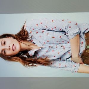Anthropologie  Embroidered Buttondown by Maeve